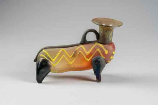 Collectible, vintage. Murano Bull, replica of Estrutian bull sculpture. 7" x 10"