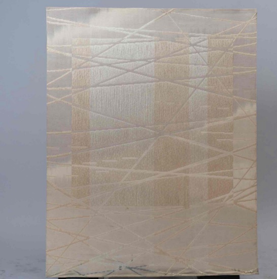 Thomasin Grim. "Fog Map" 1984, weaving, 72 x 56 1/2" .