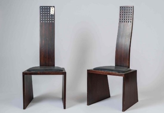 Chairs. Seat height 17", back height 45"