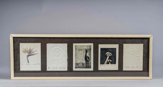 Framed signed art.