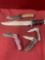Knives and foldable knives. 5 pieces