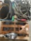 Assorted car mats, hose, jack, Tub Master, etc