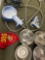 Water dispenser with hose, leashes, bowls, etc. 9 pieces