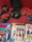 Assorted drawing Manga & Anime books, head sets, Sup game. Untested. 9 pieces