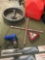 5 gallon gasoline container, tray, wrench, light, vacuum, windshield wipers. 7 pieces