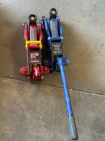 Big Red no handle & Duralast with handle both work, hydraulic trolley jacks