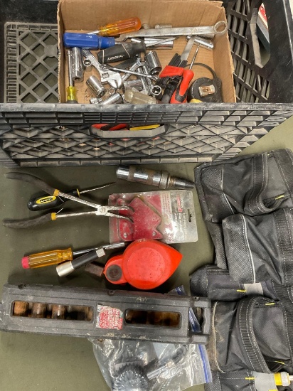 Voyager tool belt and assorted tools/ items. Over 30 pieces