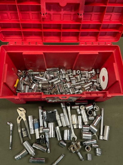 WorkForce tool box and assorted tools. Over 70 pieces
