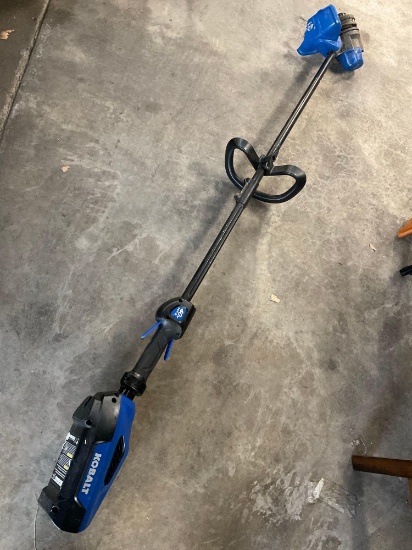 Kobalt string trimmer, no battery, turned on