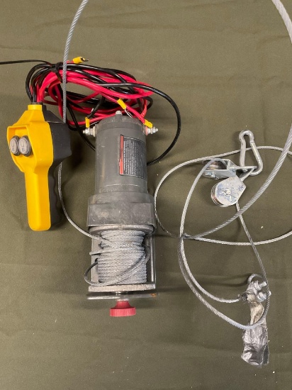 ATV utility winch with remote