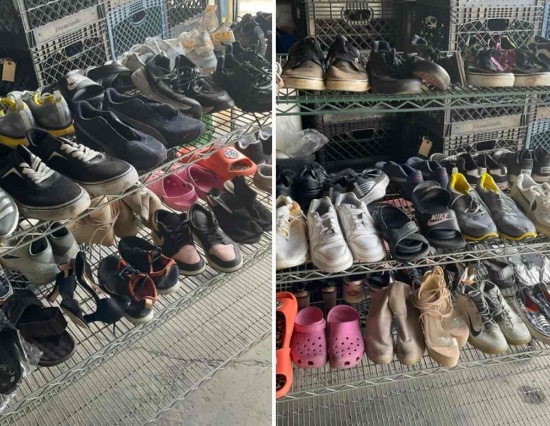 Assorted pairs of shoes. 34 pairs