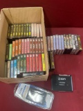 50) assorted cassettes Ion tape express no cord, new car cassette adapter