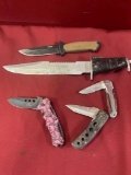 Knives and foldable knives. 5 pieces