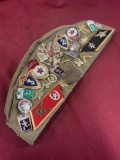 Russian military hat with 3 patches and 25 pins