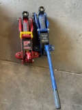 Big Red no handle & Duralast with handle both work, hydraulic trolley jacks