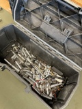 Dewalt tool box and assorted tools, Over 35 pieces