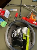 Wrenches, wheel cover, oil filter, towels, etc. 9 pieces
