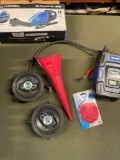 Duralast power inverter, Scosche speakers, vacuum, etc. 6 pieces