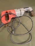 Milwaukee Heavy Duty drill, turned on