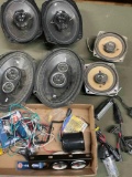 Kicker, Kenwood, Panasonic speakers and assorted items