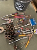 Assorted tools & bucket. 35 pieces