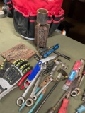 Husky tool skirt & assorted tools/ items. Over 25 pieces