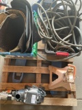 Assorted car mats, hose, jack, Tub Master, etc
