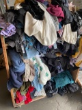 Large lot of clothing. Dresses, pants, jackets, kids clothes, etc. Over 80 pieces. See all pics