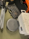 Portable stove, portable toilet, chair, Igloo. 4 pieces