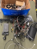 Assorted cables, cell phone car chargers/ accessories, etc