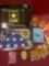 Flag, pins, patches, Security badge. 11 pieces