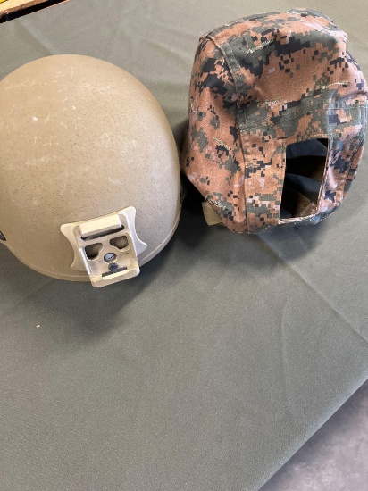 Enhanced Combat helmet with mount, size, 3/4" , padded & helmet cover