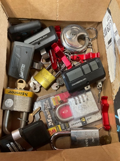 Assorted, Garage remote controls, locks