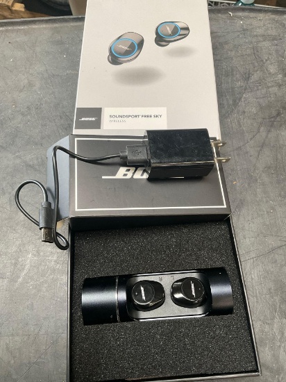 Bose sounds port free sky wireless air buds with charger