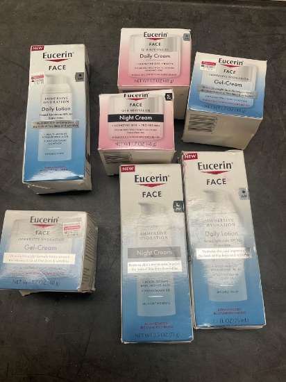 Eucerin product. Danaged packaging, unknown expiration. 7 pieces