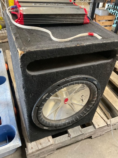 10" Kicker subwoofer with Crunch GP-2500.1 amplifier.Box 14" x 19" x 16"