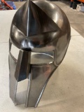 Medieval men's adult metal helmet