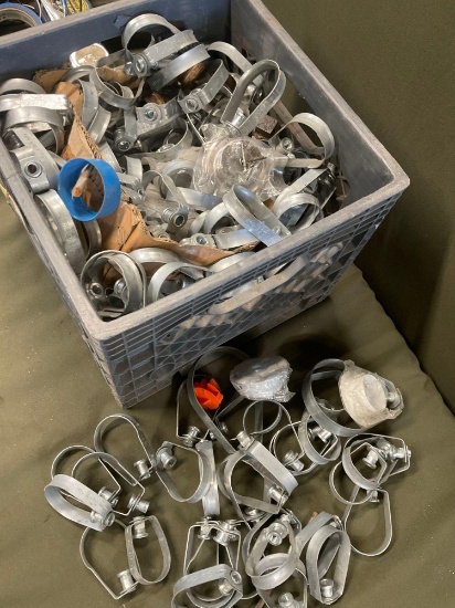 Assorted swivel loops (majority are 2" swivel loops), hardware, etc. Over 100 pieces