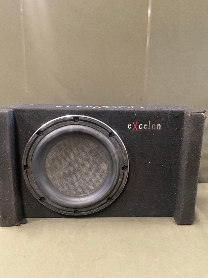 11" Kenwood Excelon subwoofer. 12" x 20" x 6"