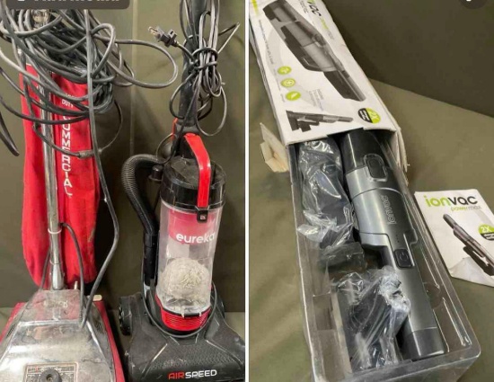 Eureka Airspeed, Vintage Sanitaire commercial & Ion Vac Vacuums