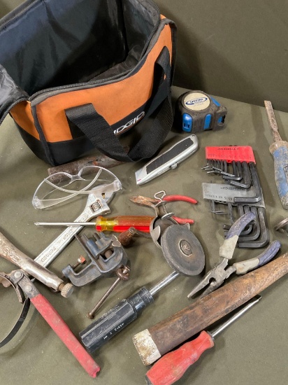 Ridgid bad and assorted tools. 20 pieces
