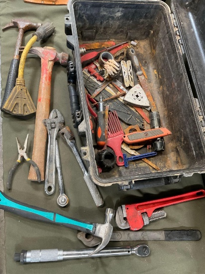 Heavy Duty hard protective case & assorted tools. 35 pieces