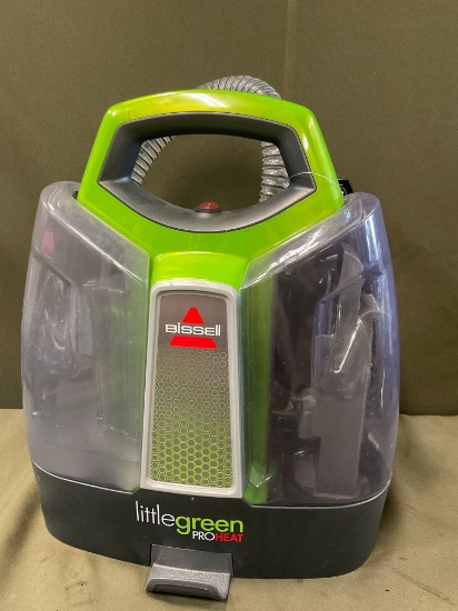 Bissel little green pro heat vacuum cleaner, turned on, missing some of the attachments