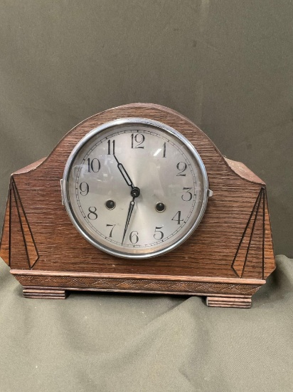 Vintage Littlewoods Mail Order Stores mantel clock. 9" x 13" x 5"