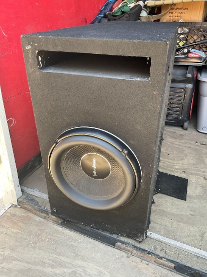 14" Rockford Fosgate subwoofer. Box 17.5" x 31" x 24", large and heavy unit.