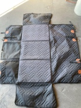 Dog car seat cover with hard bottom, all four zippers on sides worked