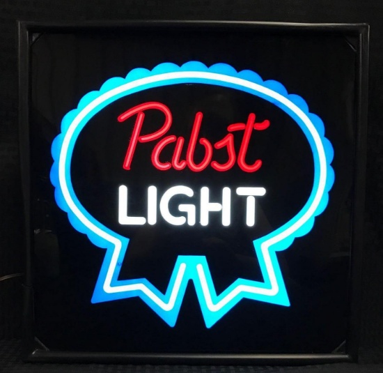 Pabst Light Beer Sign