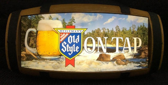 Old Style On Tap Barrel Back Beer Light