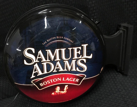 Samuel Adams 2 sided Round Beer Light Sign