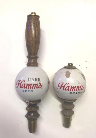 Pair of vintage Hamms beer tappers